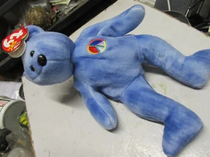 [A25] Beanie Baby Friedensbär, mit Etikett - Bild 1 von 2