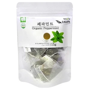 [GAGOPA] 100% Pure Organic Peppermint Herbal Tea 1.5g x 10Teabags (3-Pack, 30ea) - Picture 1 of 8