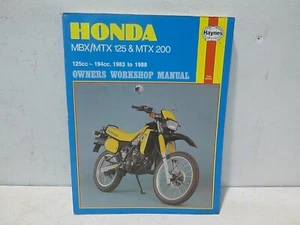 Honda MBX MTX 125 & MTX 200 Haynes Manual 1983 to 1988 F & RW Models - Picture 1 of 15