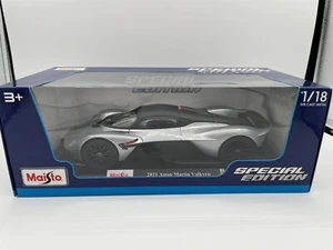 Silver 2021 Aston Martin Valkyrie Special Edition 1/18 Scale by Maisto - Picture 1 of 6