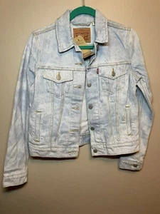 Giacca jeans Levi's donna originale camionista tasche bottoni denim sopra acqua - Foto 1 di 5