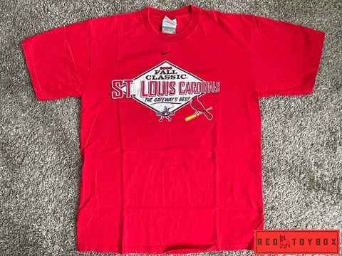 St Louis Cardinals Shirt Mens M Nike Team Red 2006 World Champions MLB Baseball Cover