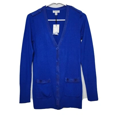 Calvin Klein Cardigan Sweater Blue Button Front - Women's X Small  XS NWT - Image 1 of 4