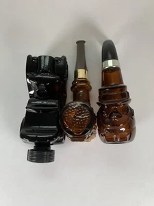 Lote de Trabajo Paquete 3X Avon Vintage Pipa Forma de Coche Perfume Después del Afeitado Botella Vacía - Imagen 1 de 10