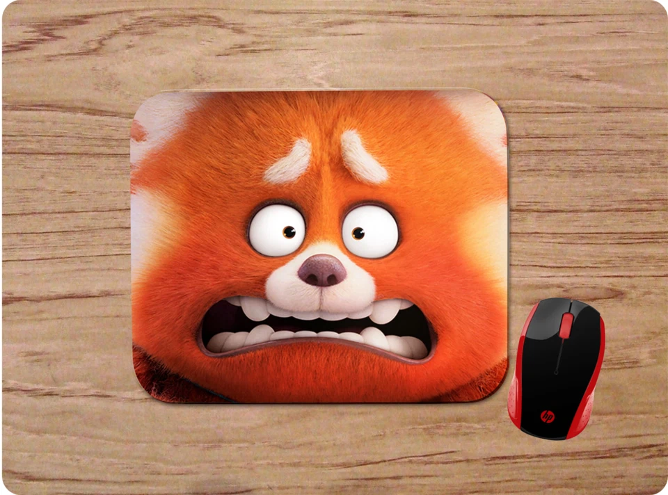 TURNING RED FUNNY FACE ART CUSTOM NON-SLIP MOUSE PAD DESK MAT - Image 1 of 1