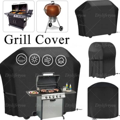 BBQ Gas Grill Cover Barbecue Waterproof Outdoor Heavy Duty UV Protection 57 Inch - Image 1 of 4