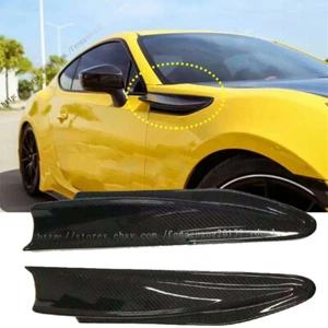 2pcs Real Carbon Fiber Side Fender Fin Vents For Subaru BRZ Toyota 86 GT86 - Picture 1 of 5