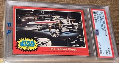 1977 STAR WARS U.K. SERIES A #56A THE REBEL FLEET SERIES A PSA 7 NM POP 3 RARE!! - Image 1 of 2