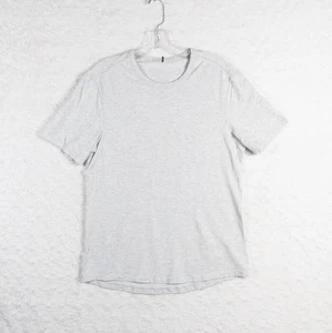 Lululemon T-Shirt Mens Medium Heather Gray Tee Performance Pima Short Sleeve Top - Picture 1 of 6