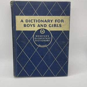 Vintage A Dictionary For Boys and Girls By Merriam-Webster HC 1935 - Foto 1 di 5
