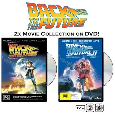 Back To The Future | 2-Movie Collection (DVD, 2-Disc) PAL Region 2&4 (Michael J. - Image 1 of 4