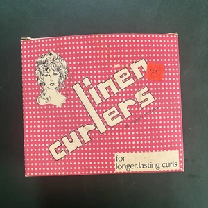 Vintage Linen Hair Curlers in Original Box - Picture 1 of 3