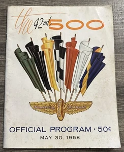 1958 USAC Indianapolis 500 Program, Jimmy Bryan/Belond Special Win Ephemera VTG - Picture 1 of 17
