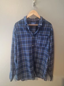 JACK & JONES Mens Shirt 2XL XXL Blue Check Cotton - Picture 1 of 4