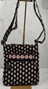 Vera Bradley Classic Black Medium Hipster Crossbody Bag Purse - Picture 1 of 19
