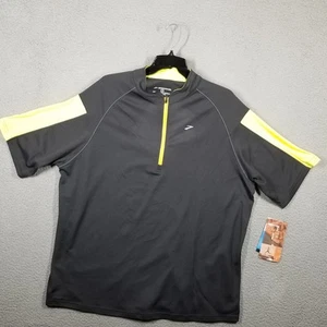 Brooks Revelation 1/2 Zip Shirt Mens XL Black Yellow Equilibrium Running NWT - Picture 1 of 9