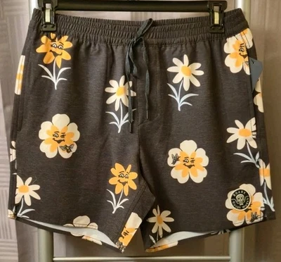 Roark Mens Shorey 16" Board Shorts Liquid Gold Black Size Med Guide Works NWT - Image 1 of 4