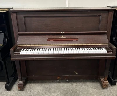 Steinway K52 Tall Upright Piano 52" Mahogany Finish - Image 1 of 4