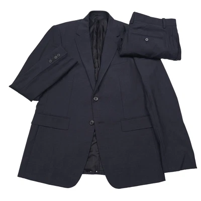 Theory Mayer Navy Blue Tonal Glen Plaid Slim Fit Suit Mens Size 40R X 32 - Image 1 of 4