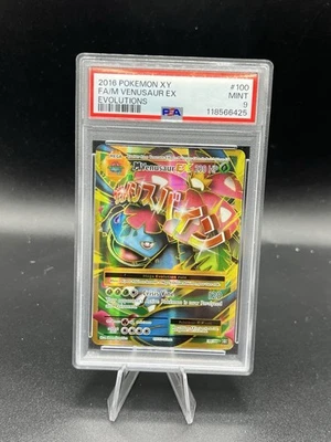 2016 POKEMON XY EVOLUTIONS #100 FULL ART/M VENUSAUR EX PSA 9 - Image 1 of 2