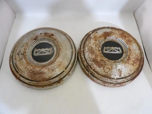 Pair of 1967 1968 1969 1970 1971 - 1980 FORD TRUCK  F100 F150 DOG DISH HUB CAPS - Picture 1 of 9