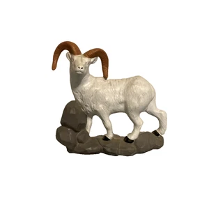 Vintage handbemalte Widder Bergziege Keramik 6,5" lange Figur - schön!! - Bild 1 von 3