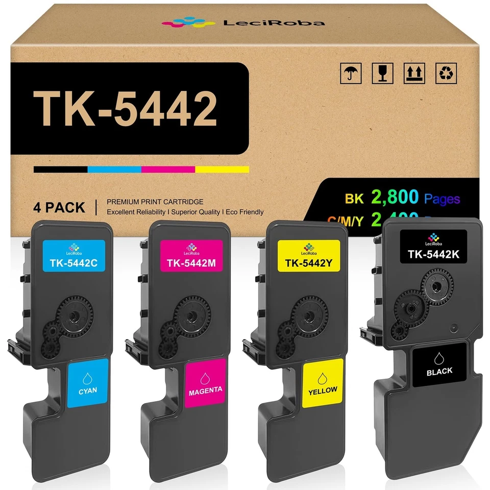 ** NEW Kyocera Toner Cartridges | TK-5442 / 1T0C0A0US0 | Black/Color | 4-Pack ** - Image 1 of 4