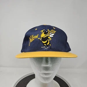 Vintage Georgia Tech Yellow Jackets Snapback Hat 90s Embroidered NCAA Logo NWT - Picture 1 of 7