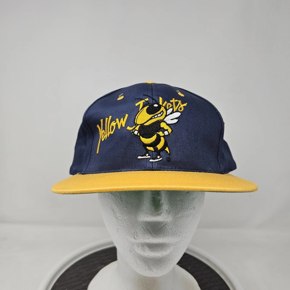 Vintage Georgia Tech Yellow Jackets Snapback Hat 90s Embroidered NCAA Logo NWT - Image 1 of 4