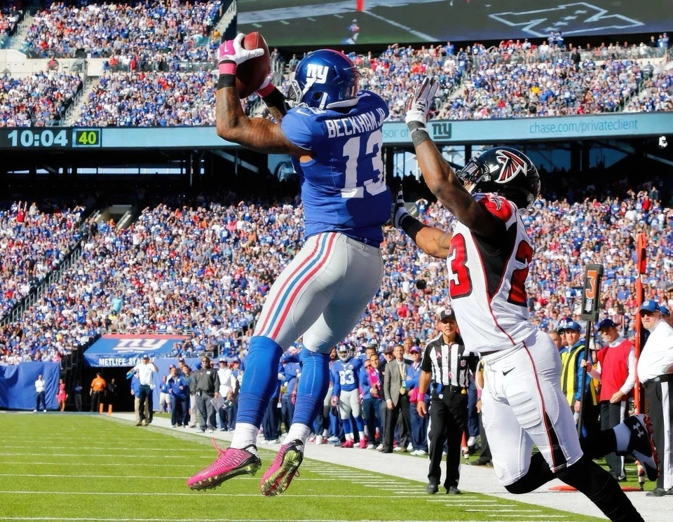 Impresión fotográfica brillante Odell Beckham Jr. #13 Giants NFL 8x10 fútbol americano de Nueva York Foto 1 de 1