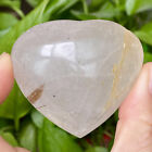 122G   Natural Clear Quartz Heart Shape Crystal Palm Reiki Healing