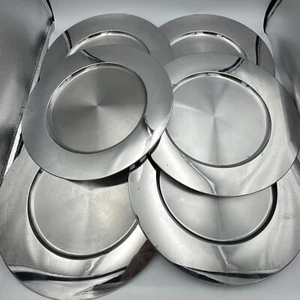 13" Stainless Steel Charger / Service Plates - Set Of 6 - Picture 1 of 10