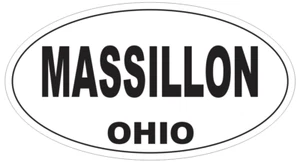 Massillon Ohio Oval Bumper Sticker or Helmet Sticker D6144 - Picture 1 of 1