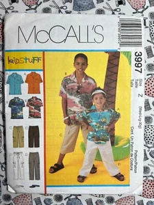 McCall's Pattern 3997 Children's Shirts Pants & Visor Size M-XL (7-16) FF - Picture 1 of 2
