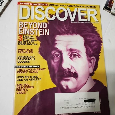 Discover Magazine Lot 9 magazines all issues 2010 ALBERT EINSTEIN SPECIAL RARE Foto 1 de 4