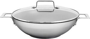 Jamie Oliver Stainless Steel Wok With Lid 32cm,Suitable For All Hob RRP £85.00