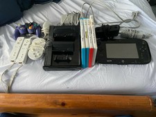 Nintendo Wii U 32GB Black Console Deluxe Set W/ GamePad, Games, and Accessories