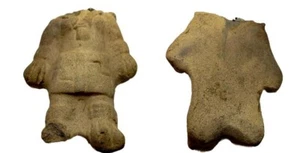 ANTIKER präkolumbianischer. Ecuador. Großes Terrakottafragment eines Männerkörpers 1000AD - Bild 1 von 4