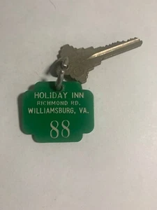 Llavero de habitación de motel Holiday Inn Hotel Williamsburg Virginia #88 - Imagen 1 de 3