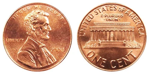 2000 P Lincoln Memorial Cent Copper Plated Zinc Penny ** ON HAND ** Cover