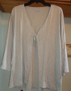 LOGO  LAYERS  BY LORI GOLDSTEIN OATMEAL HEATHERED CARDIGAN STYLE    TOP NEW S - Imagen 1 de 10