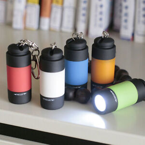 LED Taschenlampe Tasche USB Wiederaufladbare Mini Schlüsselanhänger Pocket Licht