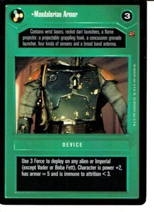 STAR WARS CCG CLOUD CITY BLACK BORDER DARK SIDE RARE MANDALORIAN ARMOR ex - Foto 1 di 1