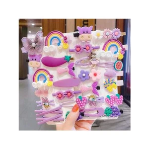 42 PCS Girls Hair Clips Set Rainbow Barrettes Flower Fruit Dessert Hairpins - Picture 1 of 7