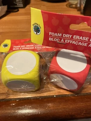 DADOS de borrado en seco NUEVOS. (Juego de 2) ¡Para aula o simplemente por diversión! Foto 1 de 4