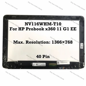 NV116WHM-T10 HD For HP Probook x360 11 G1 EE LCD Touch Screen Digitizer Assembly - Afbeelding 1 van 1