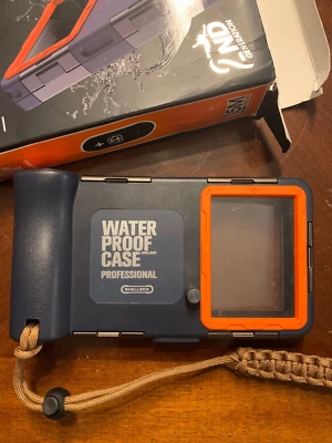 Shellbox Blue Orange Professional Apple Samsung 15M Water Proof Diving Case READ - Image 1 of 3
