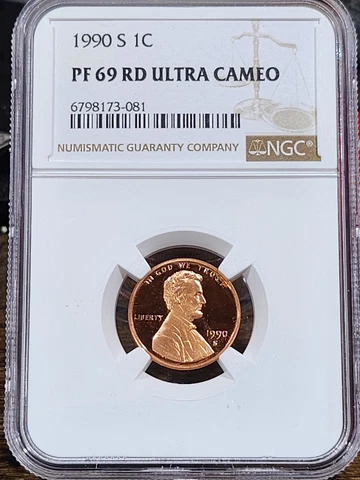 1990 S Lincoln 1c, NGC Certified PF 69 UCAM RD, 081 Cover