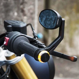 Espejos laterales universales para motocicleta Bobber Cafe Racer 7/8" barra de mango redondo - Imagen 1 de 10