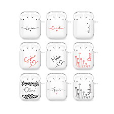 Personalised Airpods Case Name Clear Silicone Cover For Apple Airpods Pro Gift